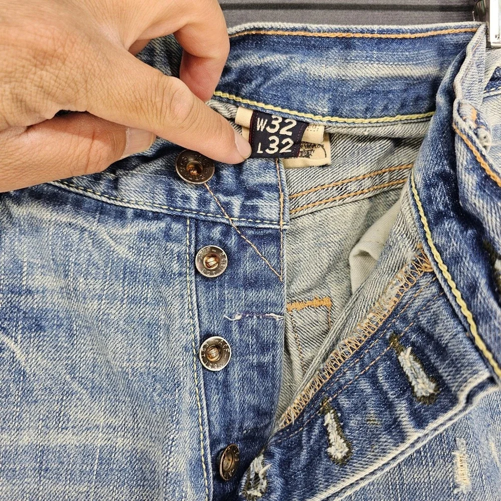Abercrombie & Fitch Remsen Jeans Mens 32x32 Low Rise Slim Straight Button Fly